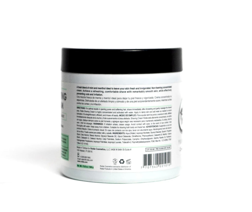 Rolda - Menthol & Mint Shaving Cream For Sensitive Skin