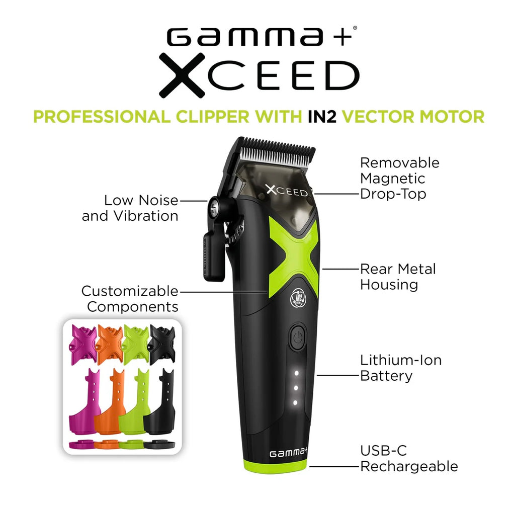 Gamma+ XCEED Professional IN2 Vector Motor Cordless Clipper