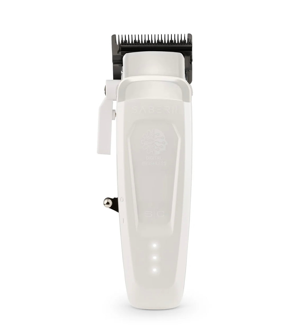 StyleCraft Limited Edition Saber 2 Cordless Digital Brushless Motor Clipper - White