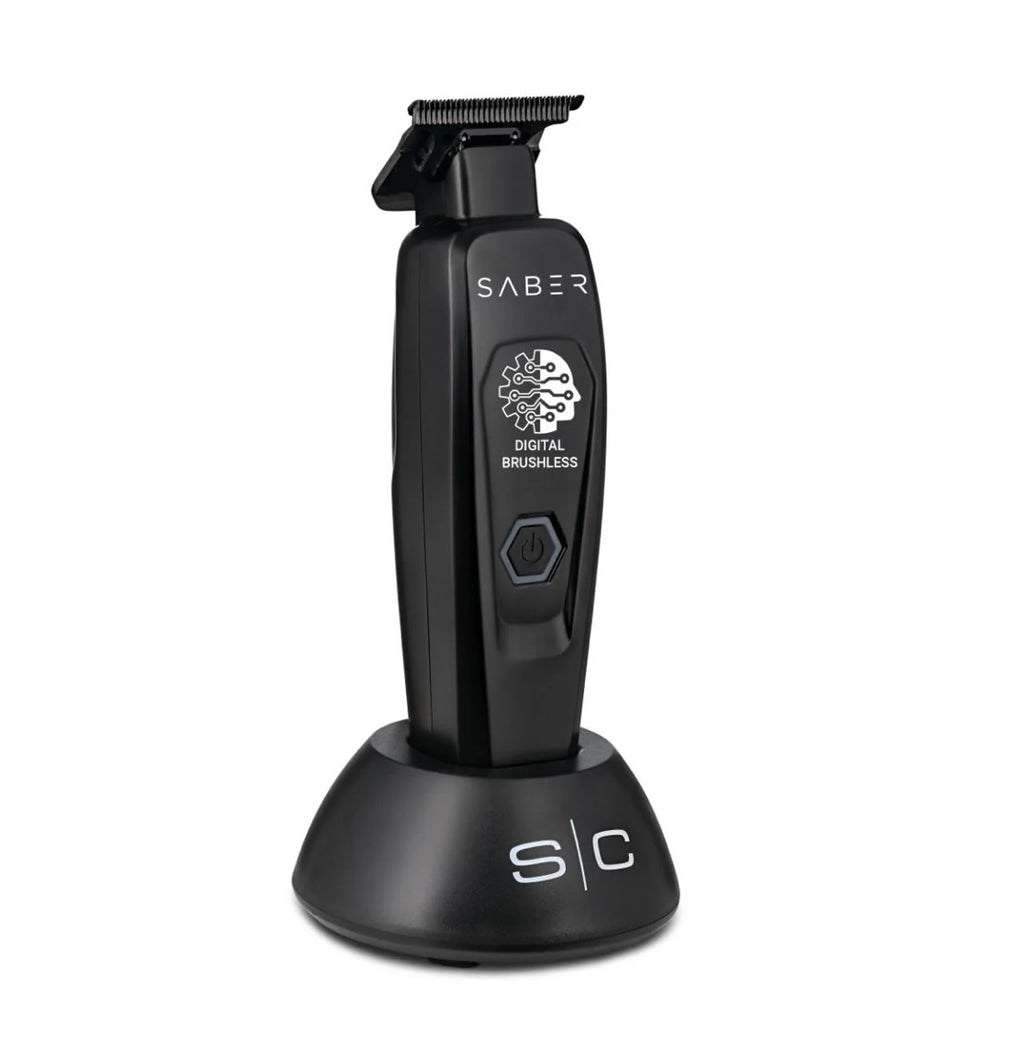 StyleCraft Saber Cordless Digital Brushless Motor Metal Trimmer - Black