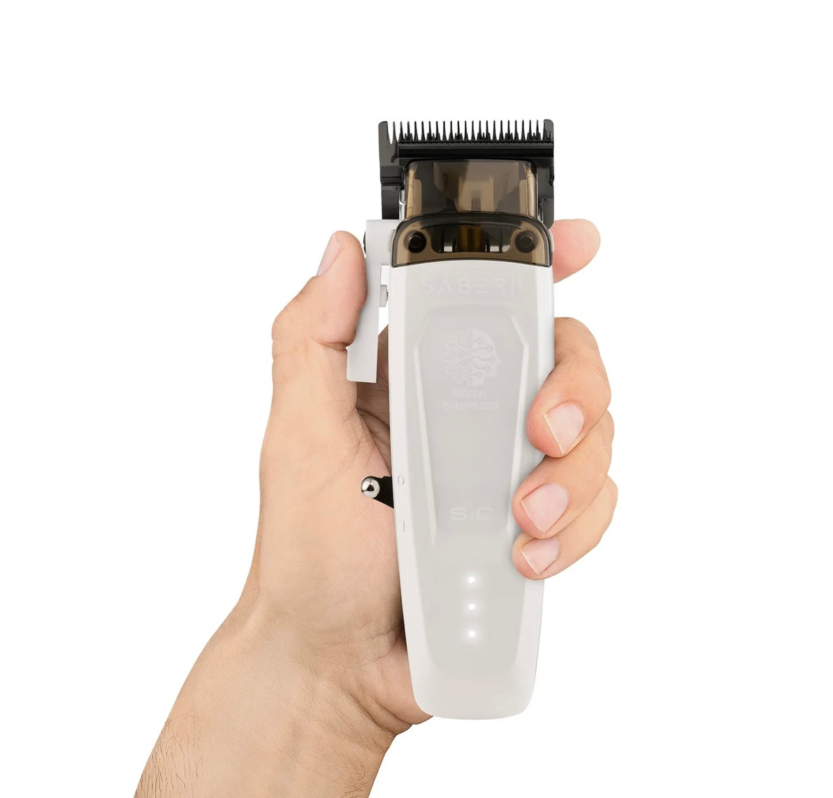 StyleCraft Limited Edition Saber 2 Cordless Digital Brushless Motor Clipper - White