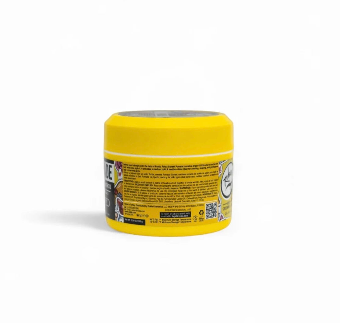 Rolda - Sunset Hair Pomade | Water Based Formula, Medium Hold, Medium Shine, Washes Out Easily, All Day Hold, Flake-free
